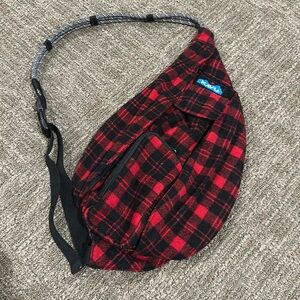KAVU plaid rope bag